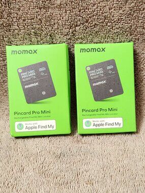 MOMAX Wallet Tracker Smart Finder APPLE Compatible - Set of Two (2) Trackers NEW